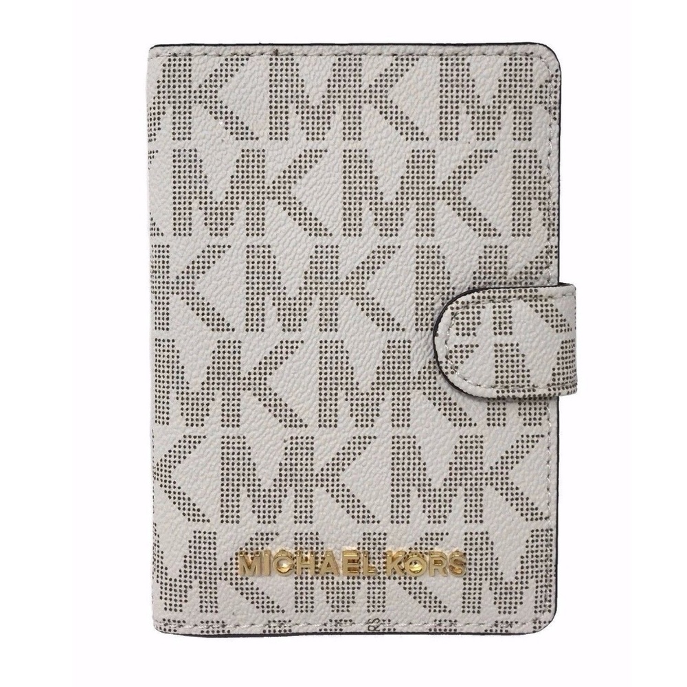 Michael Kors Jet Set Travel MK Vanilla Wallet - Picture 1 of 3